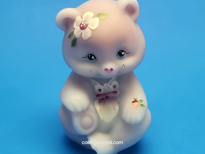 Fenton Sitting Bear ~ Limited Edition ~ Blue Burmese hand painted by Kitty Riley