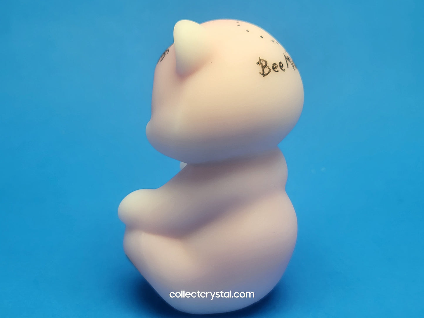 Fenton Roseline sitting Bear Hand Painted by N. Beck BEE MINE for Valentines