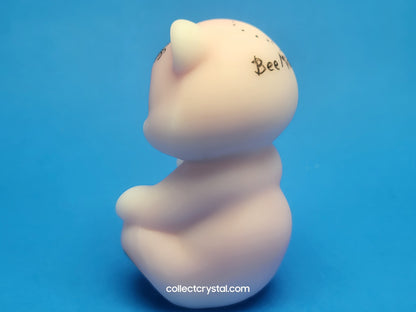 Fenton Roseline sitting Bear Hand Painted by N. Beck BEE MINE for Valentines