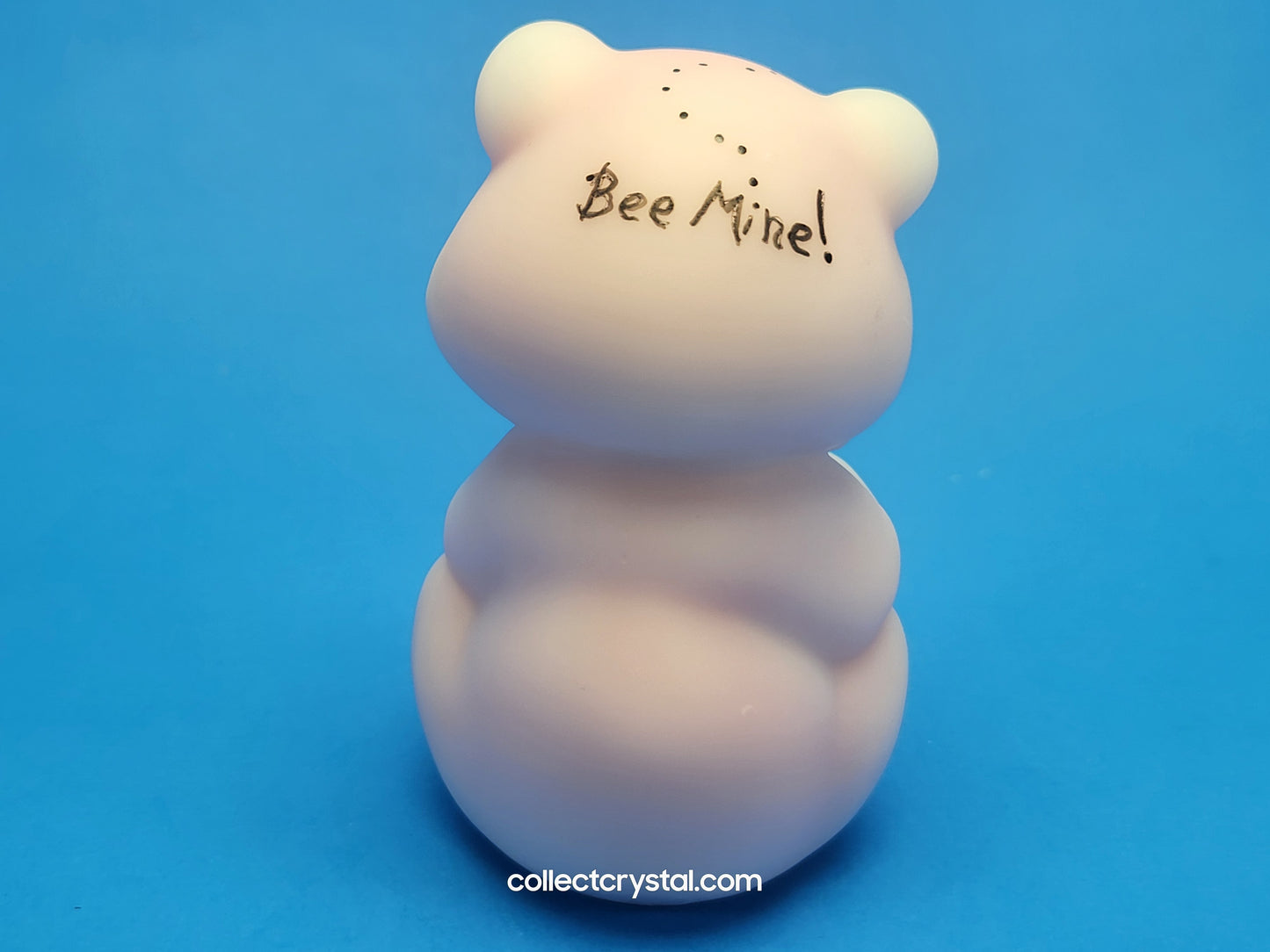 Fenton Roseline sitting Bear Hand Painted by N. Beck BEE MINE for Valentines