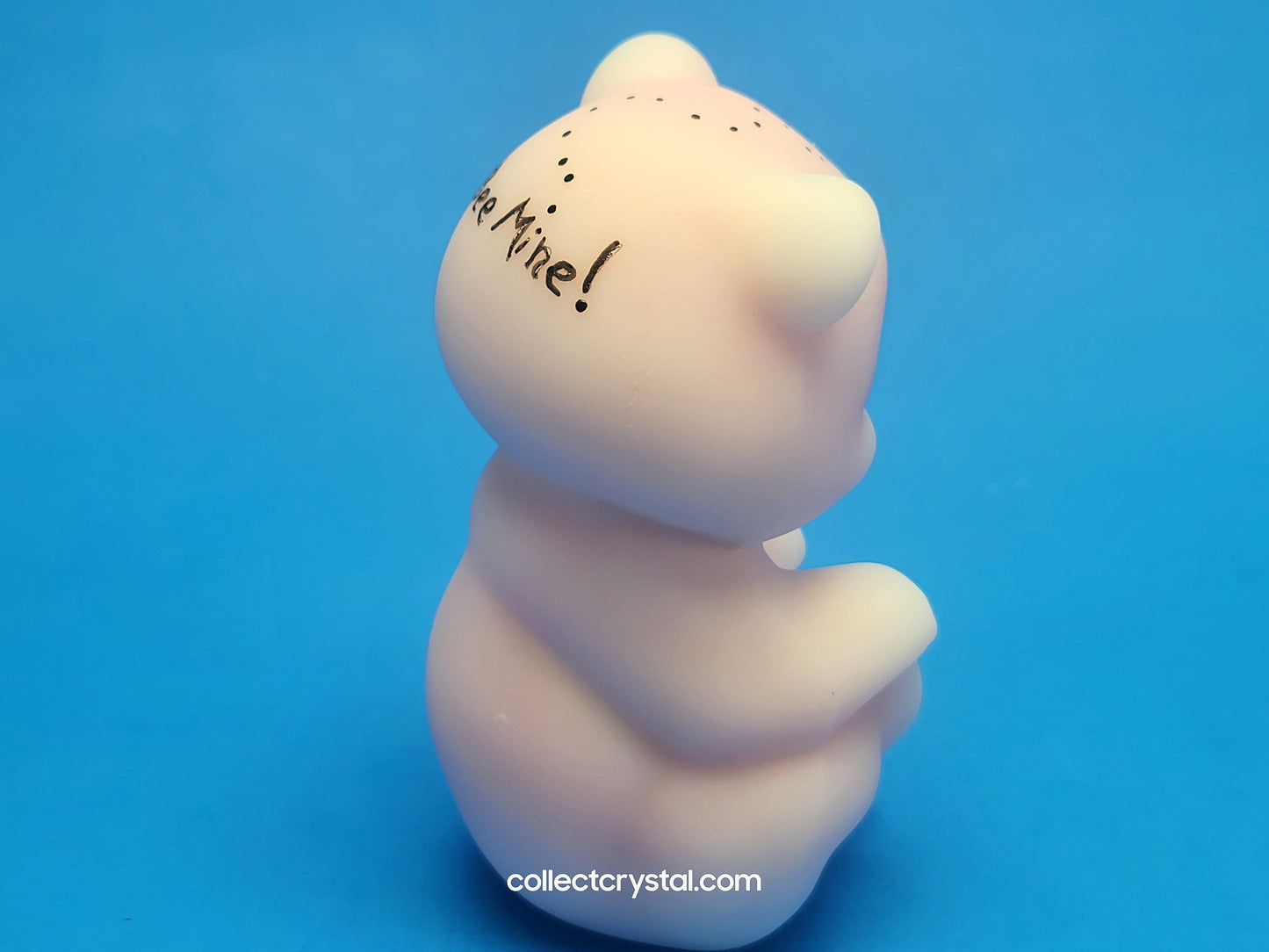 Fenton Roseline sitting Bear Hand Painted by N. Beck BEE MINE for Valentines