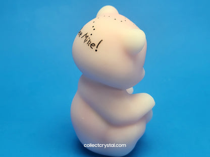 Fenton Roseline sitting Bear Hand Painted by N. Beck BEE MINE for Valentines