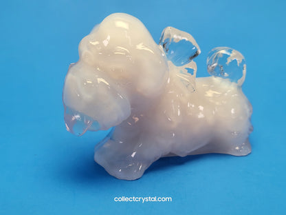 Boyd Art Glass Parlour Pup Terrier Pink GLOWS