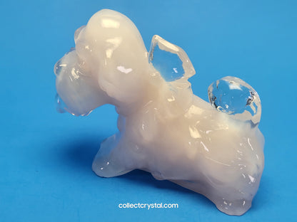 Boyd Art Glass Parlour Pup Terrier Pink GLOWS