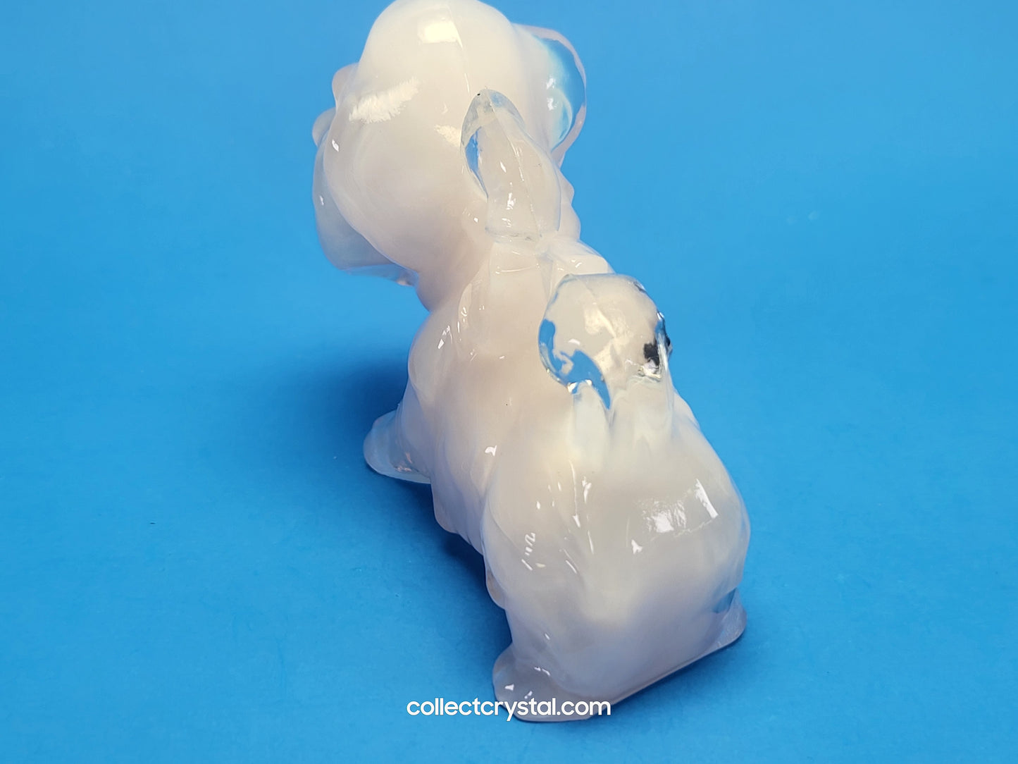 Boyd Art Glass Parlour Pup Terrier Pink GLOWS