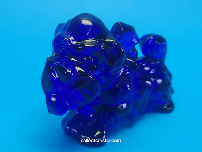Boyd Art Glass Parlour Pup Terrier Cobalt Blue