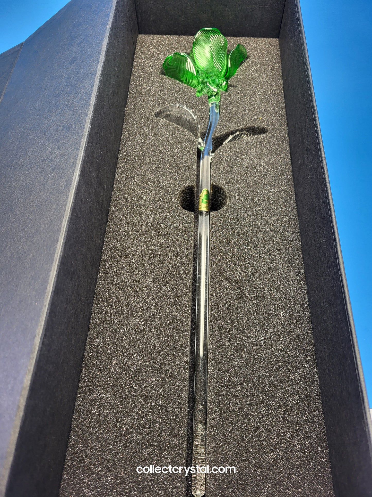 Waterford Crystal FLEUROLOGY 2021 Green Rose 14 1/2" mint in Box # 40026268