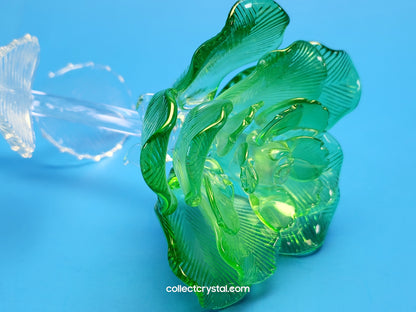 Waterford Crystal FLEUROLOGY 2021 Green Rose 14 1/2" mint in Box # 40026268