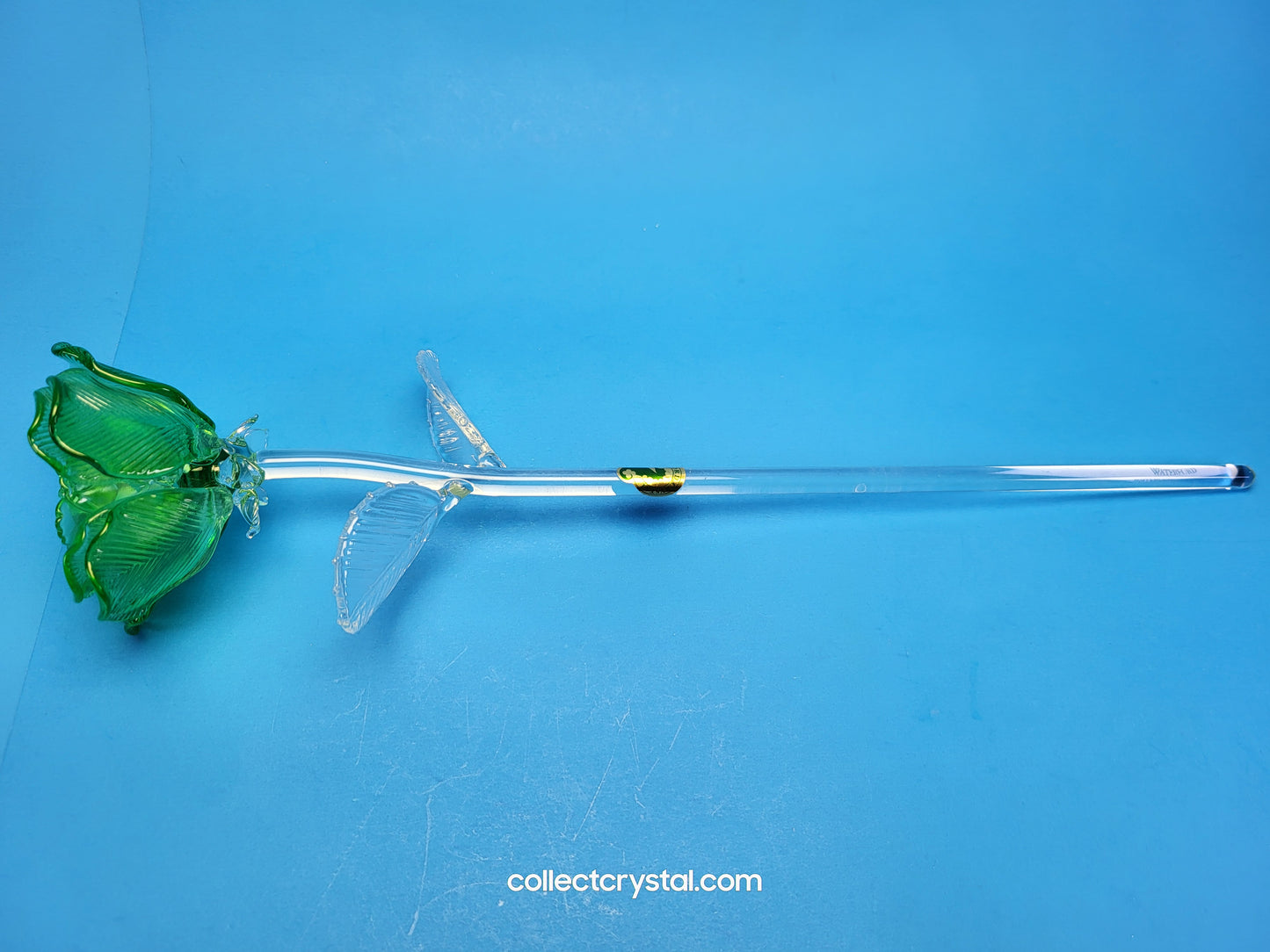 Waterford Crystal FLEUROLOGY 2021 Green Rose 14 1/2" mint in Box # 40026268
