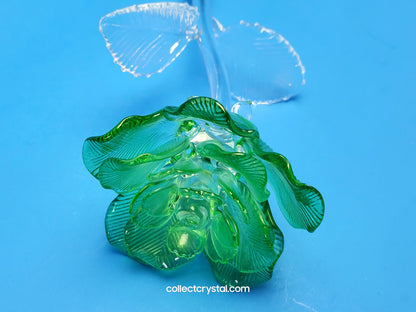 Waterford Crystal FLEUROLOGY 2021 Green Rose 14 1/2" mint in Box # 40026268