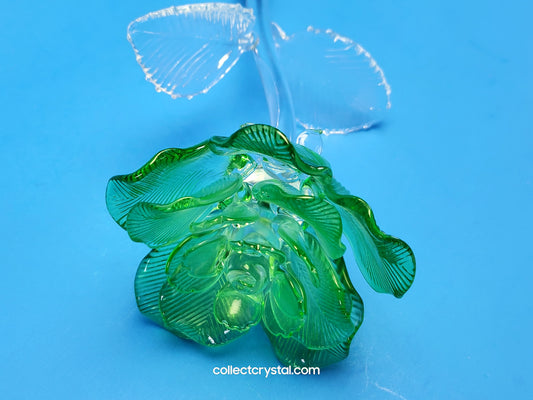 Waterford Crystal FLEUROLOGY 2021 Green Rose 14 1/2" mint in Box # 40026268