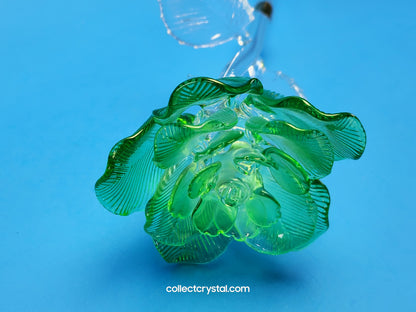 Waterford Crystal FLEUROLOGY 2021 Green Rose 14 1/2" mint in Box # 40026268