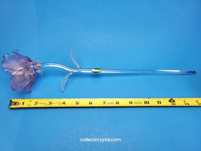 Waterford Crystal FLEUROLOGY 2013 Lavender Rose 14 1/2" mint in Box # 40007309