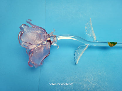 Waterford Crystal FLEUROLOGY 2013 Lavender Rose 14 1/2" mint in Box # 40007309