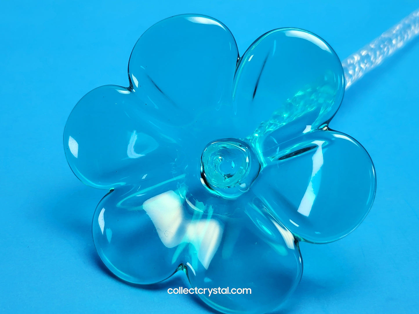 WATERFORD 2015 CRYSTAL FLEUROLOGY JADE PANSY FLOWER 11” Sculpture # 40030396