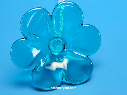 WATERFORD 2015 CRYSTAL FLEUROLOGY JADE PANSY FLOWER 11” Sculpture # 40030396