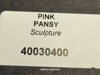 WATERFORD 2015 CRYSTAL FLEUROLOGY Pink PANSY FLOWER 11” Sculpture # 40030400