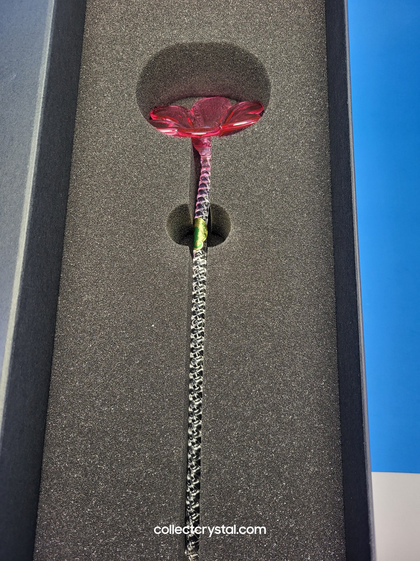 WATERFORD 2015 CRYSTAL FLEUROLOGY Pink PANSY FLOWER 11” Sculpture # 40030400