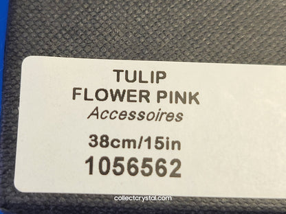WATERFORD Crystal FLEUROLOGY 15" 2020 PINK TULIP - Sculptured Flower - # 1056562