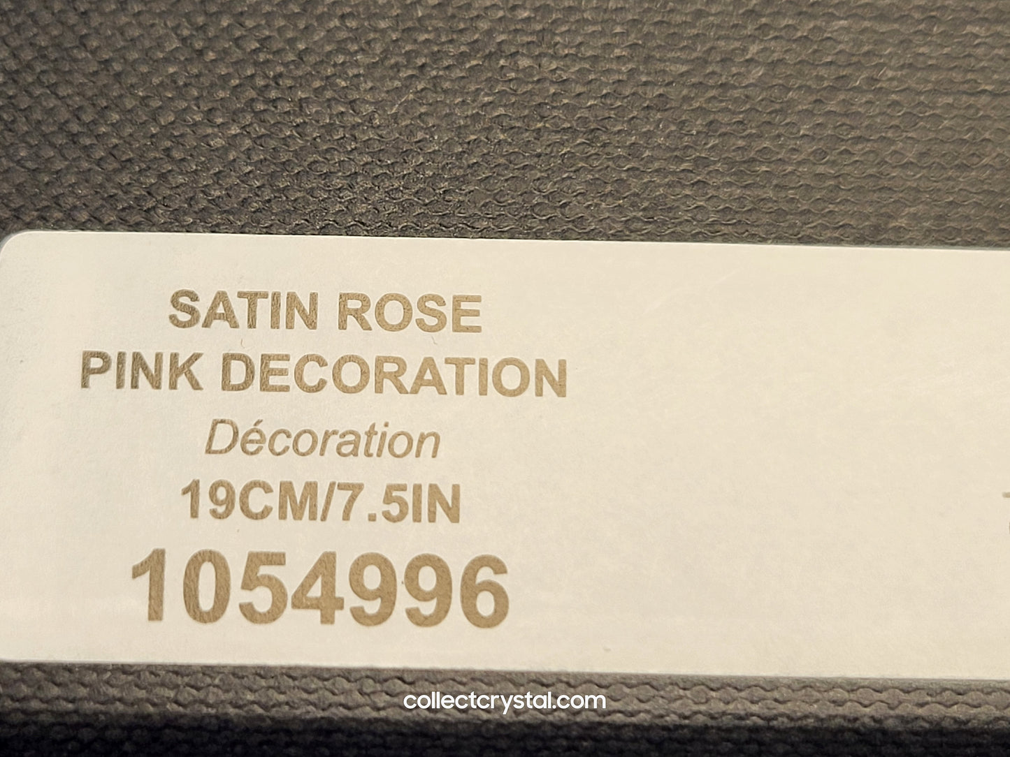 Waterford 2021 Fleurology small pink 8" long stem rose Flower # 1054996