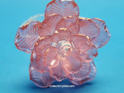 Waterford 2021 Fleurology small pink 8" long stem rose Flower # 1054996