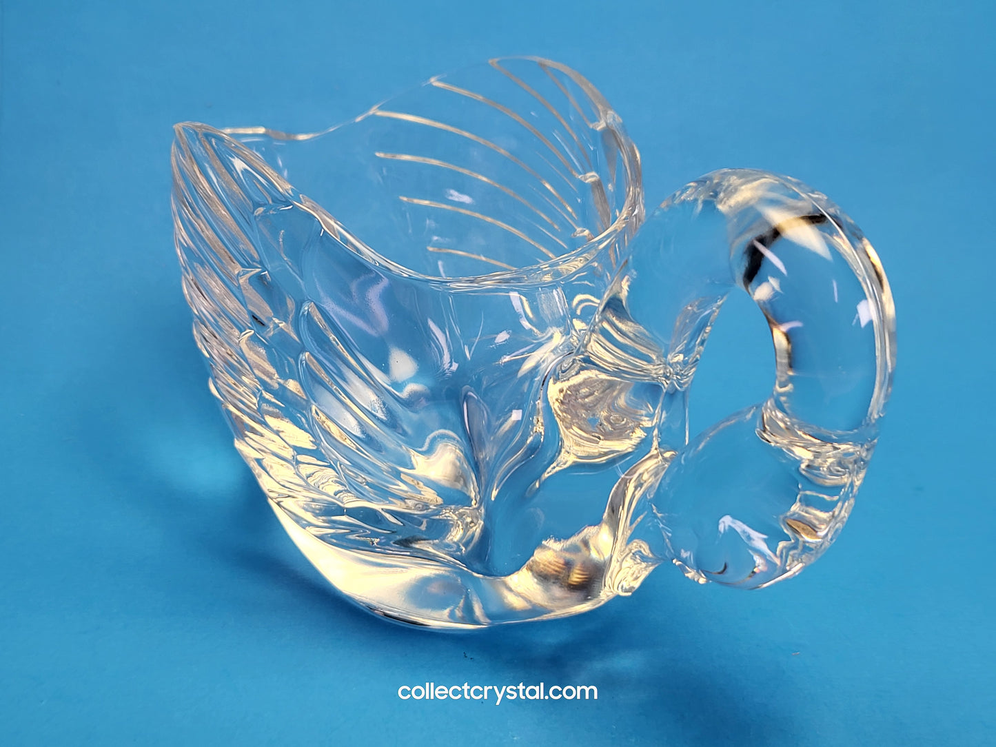 Cristal D’Arques Durand Animals ~ Crystal Clear Swan Open Bowl, Figurine