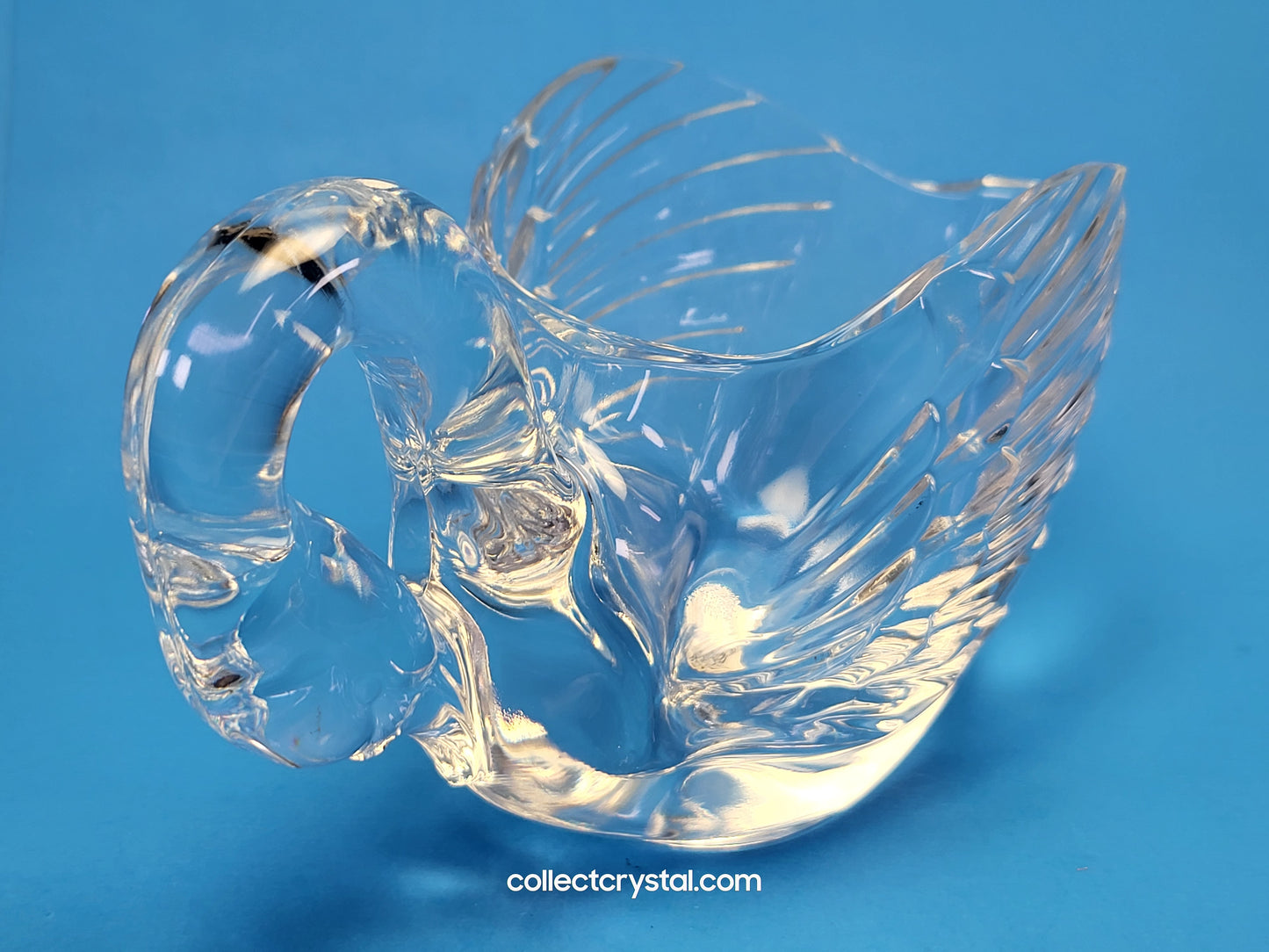 Cristal D’Arques Durand Animals ~ Crystal Clear Swan Open Bowl, Figurine