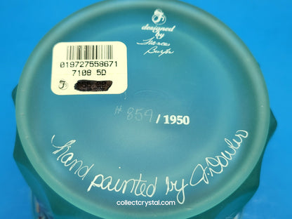 Fenton Designer Showcase Green Candy Dish w lid by Frances Burton LE 859/1950