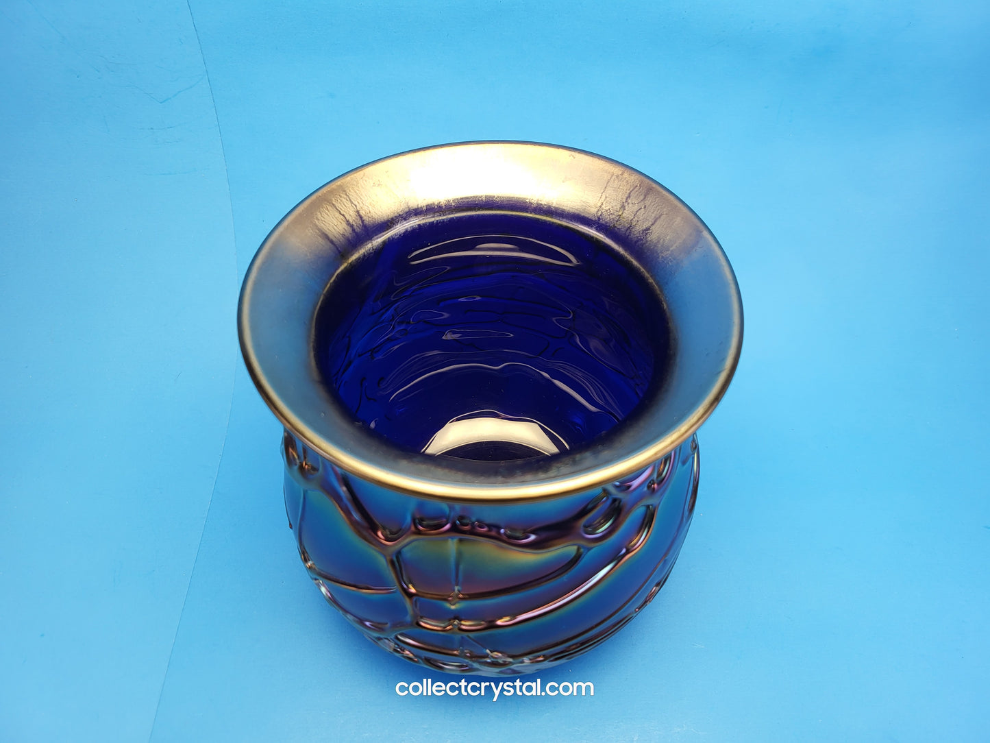 HAT Herb A. Thomas Hand Blown Artist Signed Iridescent Millefiori Art Glass Vase 6"