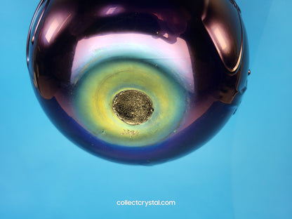 HAT Herb A. Thomas Hand Blown Artist Signed Iridescent Millefiori Art Glass Vase 6"