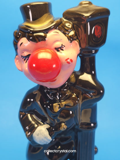 Drunk Hobo Clown Leaning On Light Lamp Post w/ Light Up Nose Works from 1950s