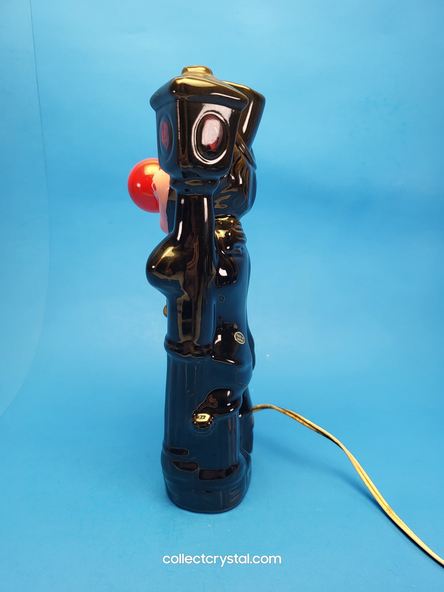 Drunk Hobo Clown Leaning On Light Lamp Post w/ Light Up Nose Works from 1950s