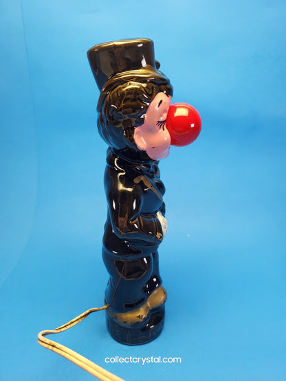 Drunk Hobo Clown Leaning On Light Lamp Post w/ Light Up Nose Works from 1950s