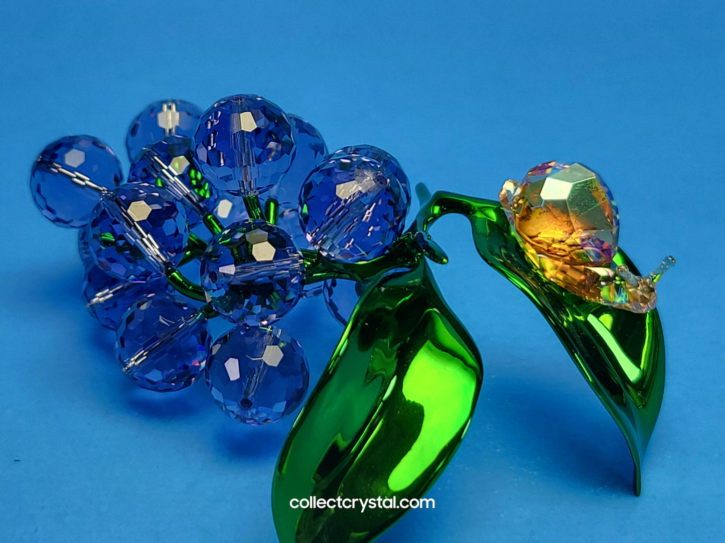 Idyllia Snail and Blueberries # 5667549 Crystal Figurine