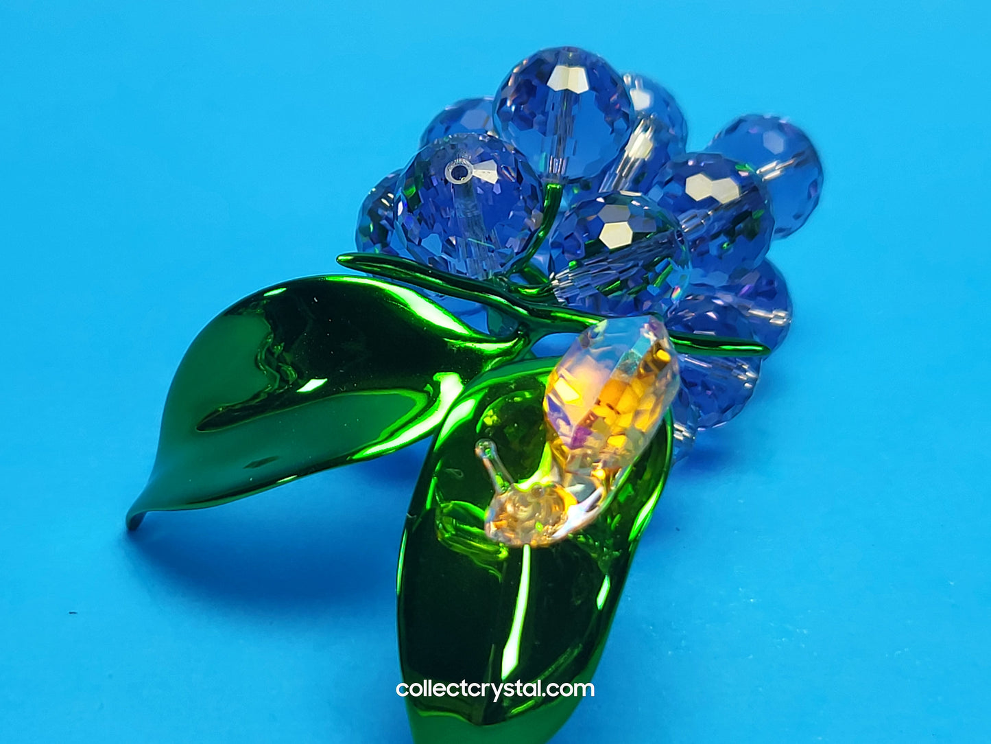 Idyllia Snail and Blueberries # 5667549 Crystal Figurine