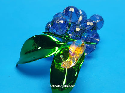 Idyllia Snail and Blueberries # 5667549 Crystal Figurine