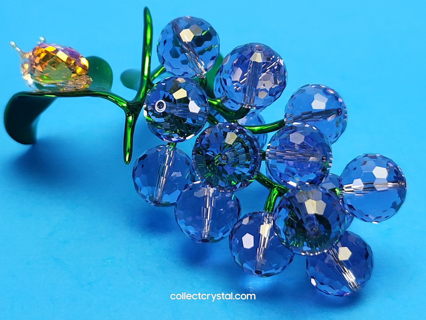 Idyllia Snail and Blueberries # 5667549 Crystal Figurine