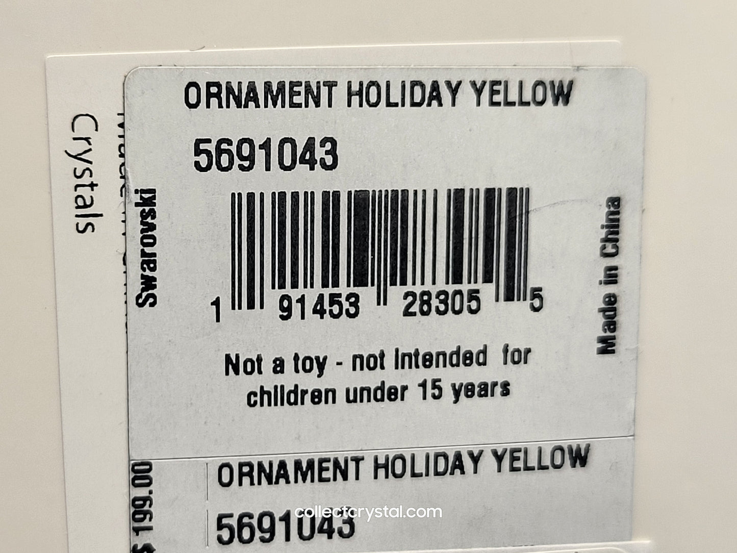 GEMA – HOLIDAY ORNAMENT YELLOW 5691043