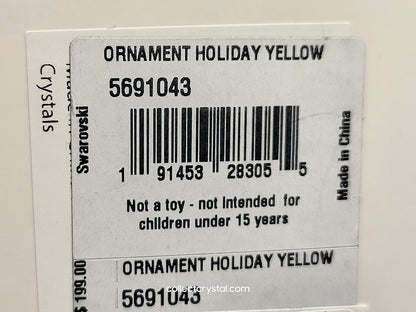 GEMA – HOLIDAY ORNAMENT YELLOW 5691043