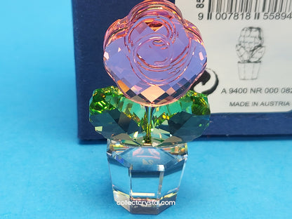 Happy Flowers Small Pink Rose In Clear Pot 855894