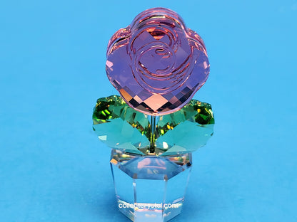 Happy Flowers Small Pink Rose In Clear Pot 855894