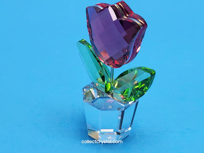 PINK TULIP HAPPY FLOWERS DREAMS in clear pot  # 657111 MIB small fig