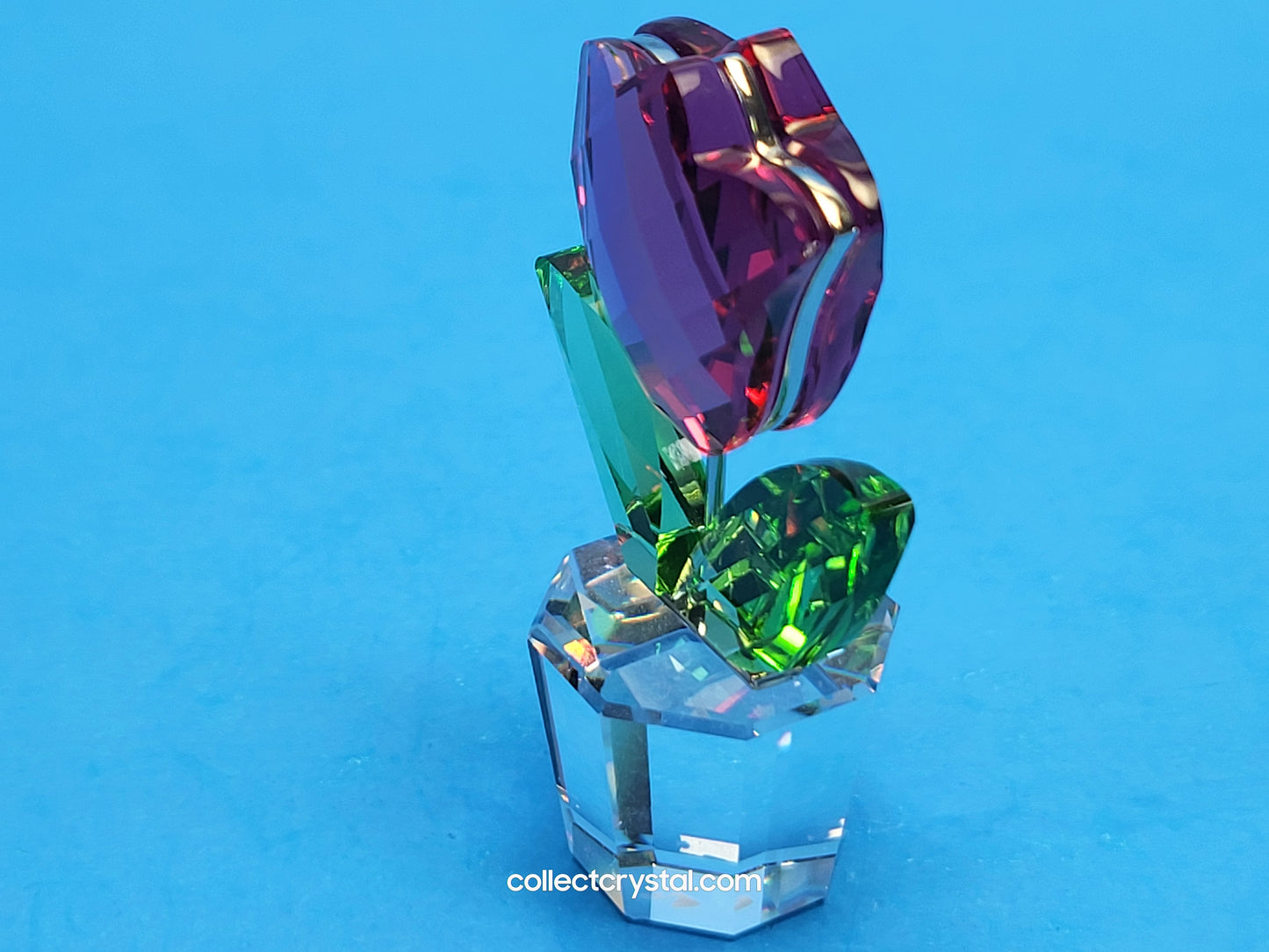 PINK TULIP HAPPY FLOWERS DREAMS in clear pot  # 657111 MIB small fig