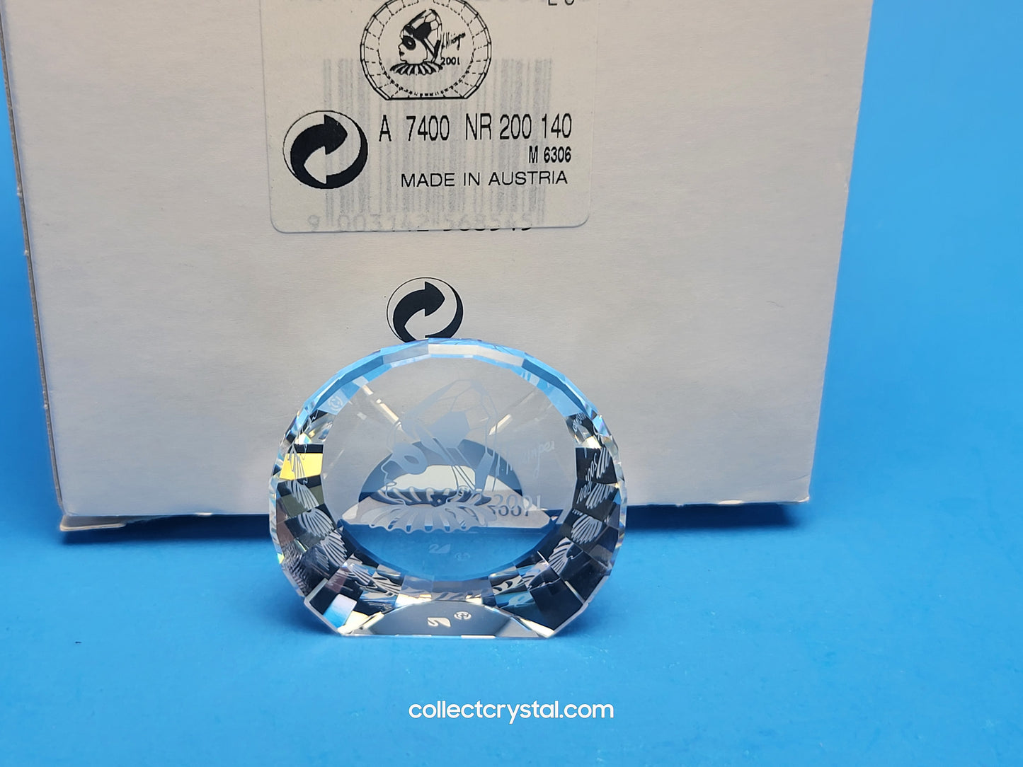 SCS MASQUERADE 2001 Event Paperweight HARLEQUIN 40 mm Disc Small