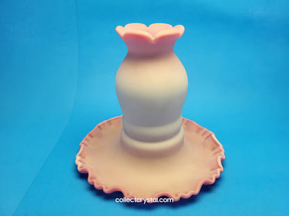 Fenton Blue Burmese One Piece Fairy Lamp Light in satin