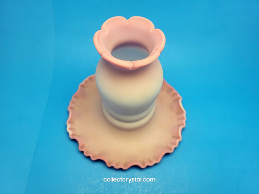 Fenton Blue Burmese One Piece Fairy Lamp Light in satin