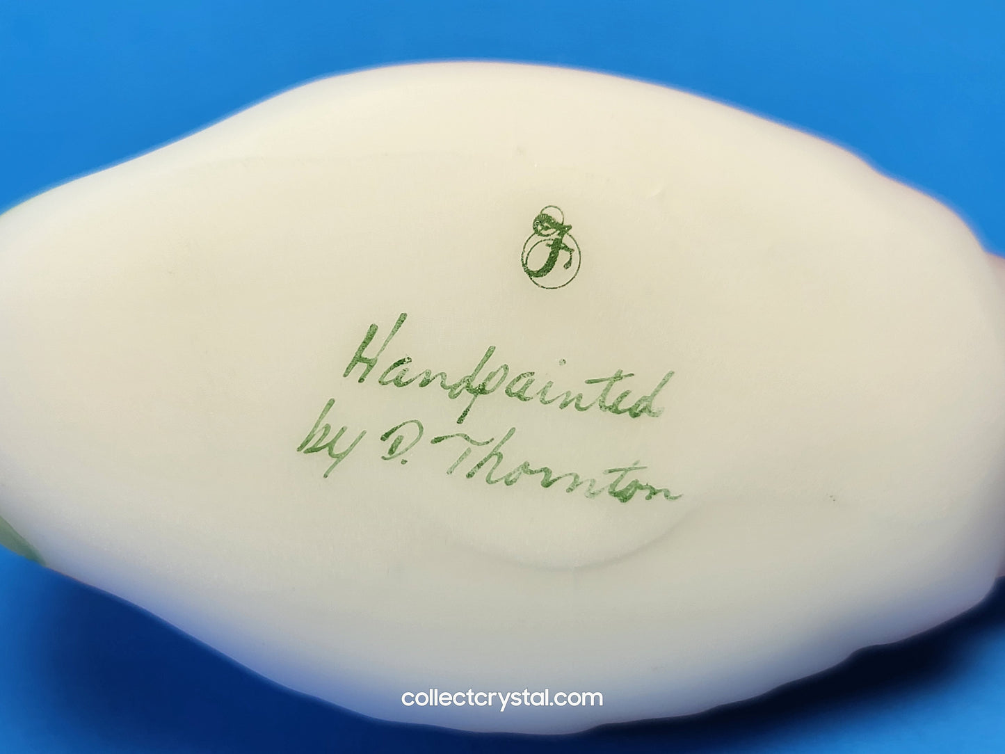 Fenton Burmese Satin Glass Mallard Duck Figurine QVC # C16283 Signed D. Thornton