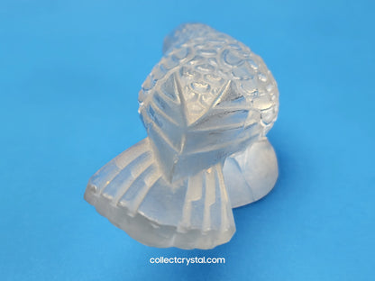 Lalique Frosted Crystal Sparrow Bird Figurine - Signed Lalique France