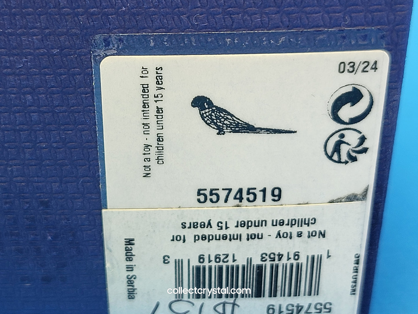 Jungle Beats Blue Parakeet Paco Bird Crystal Figurine # 5574519