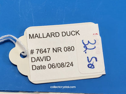 Mallard Duck frosted bill Crystal LARGE (3.5 In.)  MIB 012723